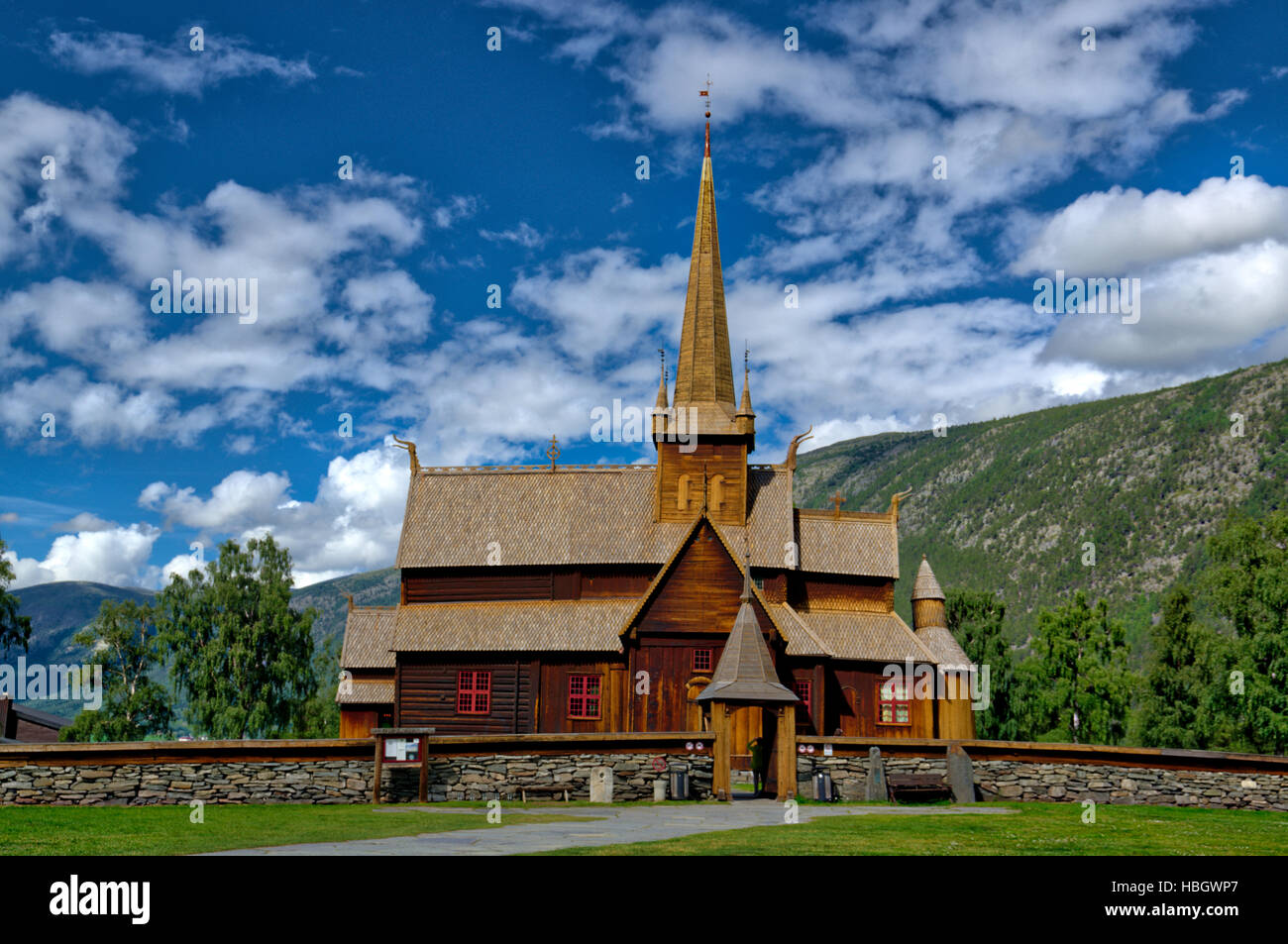 Chiesa di botte in Norvegia Foto Stock