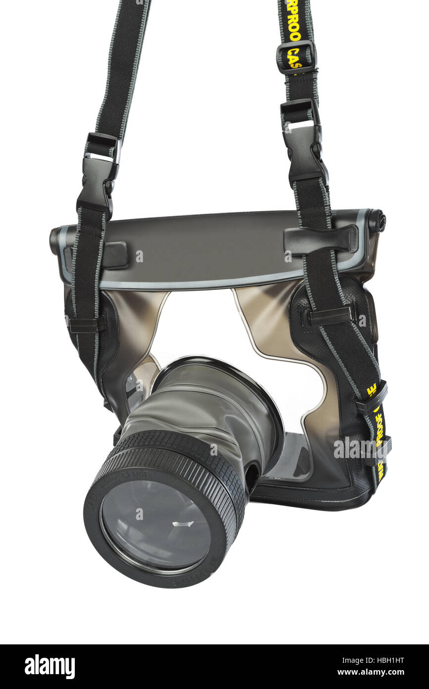 Custodia impermeabile per videocamera Foto Stock