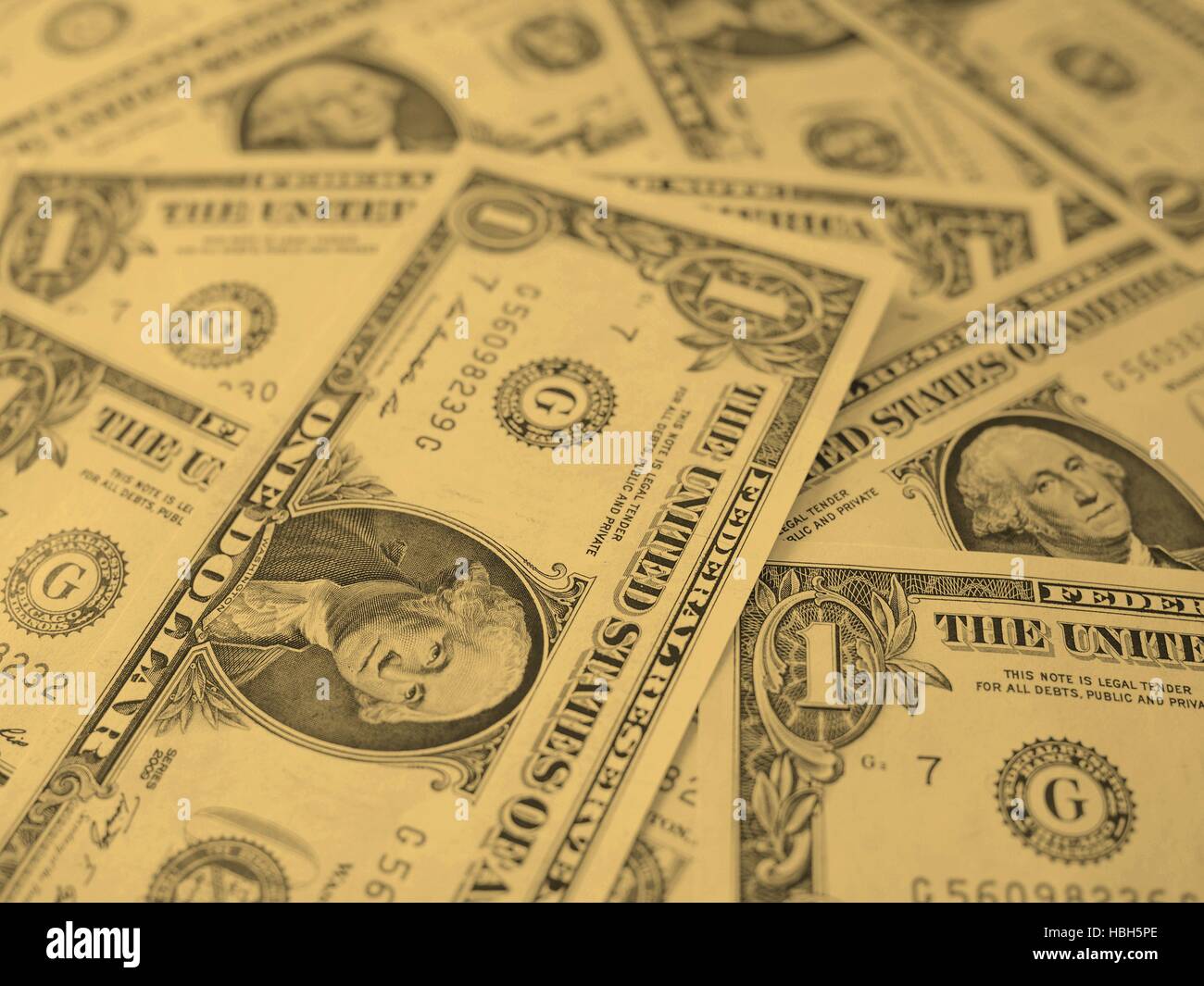 Dollar note 1 dollaro - vintage Foto Stock