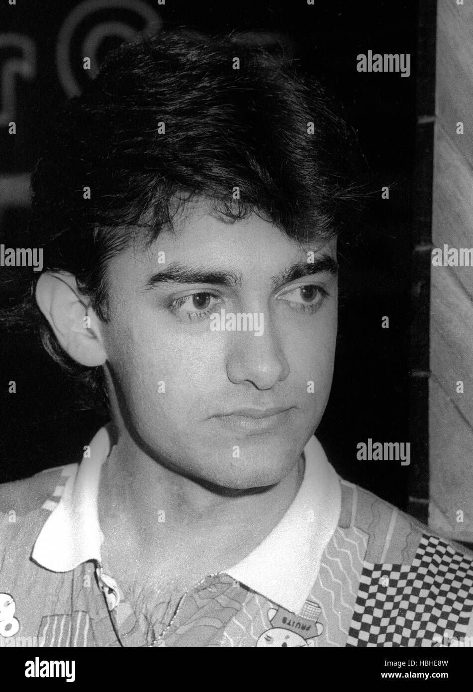 Attore di Bollywood AAMIR KHAN come si vede in questo 1989 foto, in Mumbai, India. Foto Stock