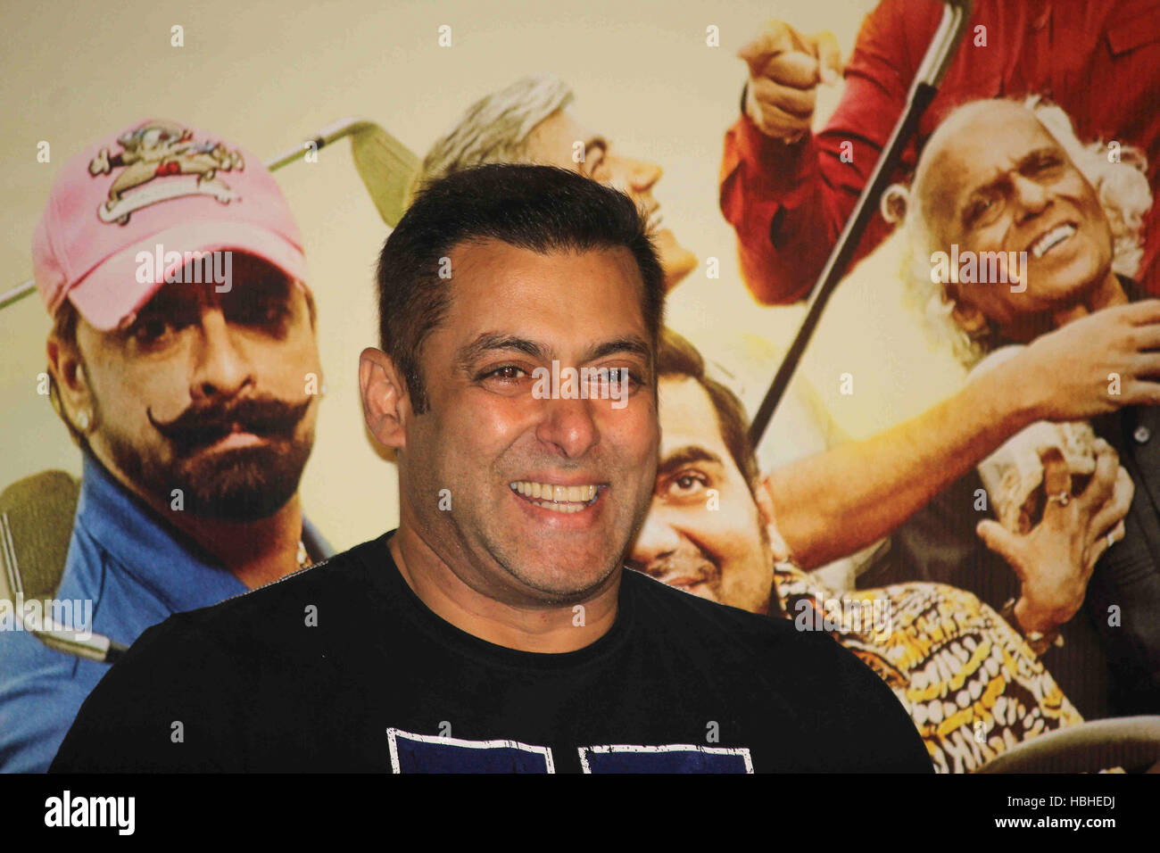 Attore di Bollywood Salman Khan durante il lancio del rimorchio di film Freaky Ali, in Mumbai, India Il 7 agosto 2016. Foto Stock