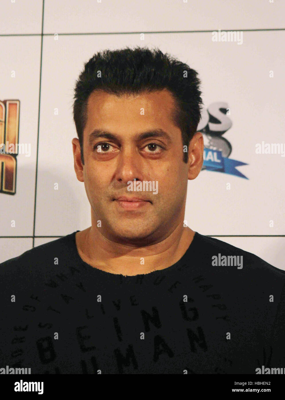 Attore di Bollywood Salman Khan durante il lancio del rimorchio di film Bajrangi Bhaijaan in Mumbai, India il 18 giugno 2015. Foto Stock