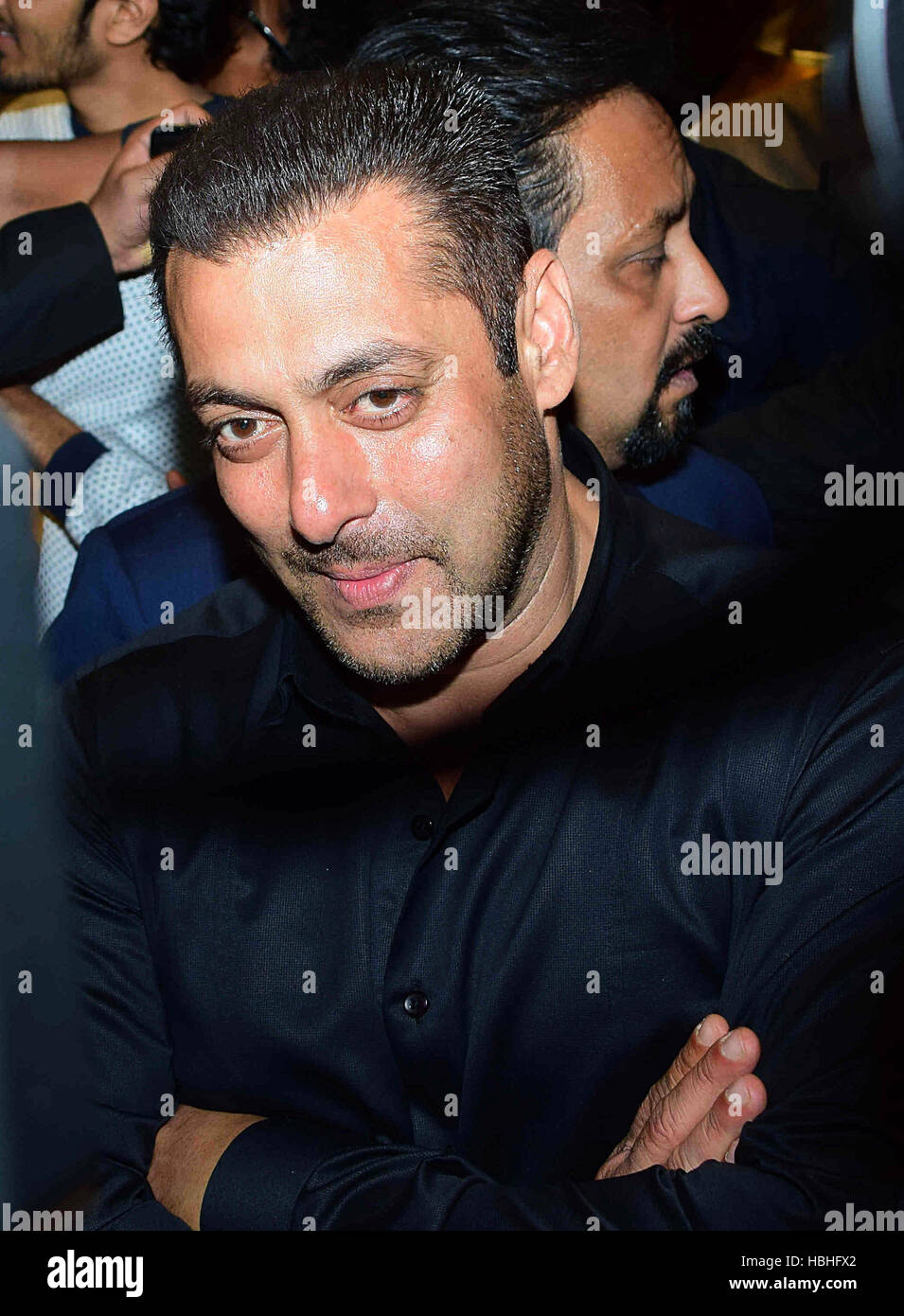 Salman Khan, Abdul Rashid Salim Salman Khan, attore di film indiano, produttore, cantante, personalità televisiva, Nozze di Preity Zinta e gene Goodenough, Bombay, Mumbai, Maharashtra, India, Asia Foto Stock