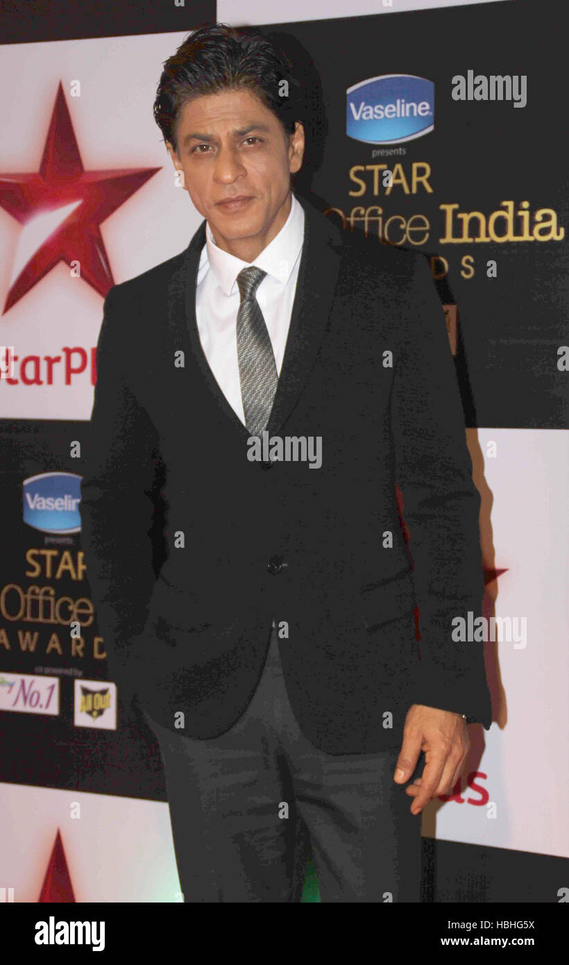 Shah Rukh Khan, attore indiano di Bollywood ai Star Plus Box Office Awards a Mumbai, India Foto Stock