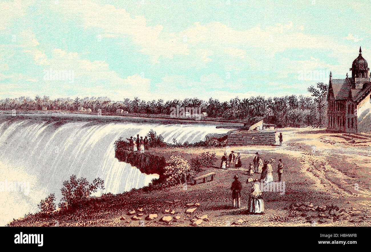 Tabella Rock - Niagara Falls - circa 1860 Foto Stock