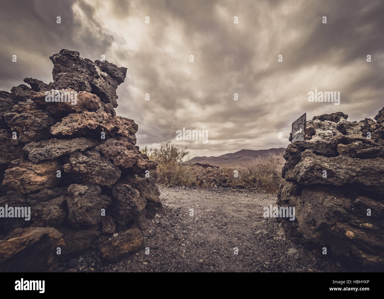 Antico villaggio aborigeno Foto Stock