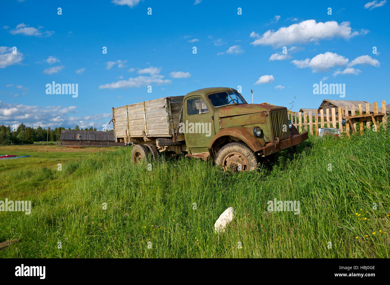 Vecchio carrello sovietica Foto Stock