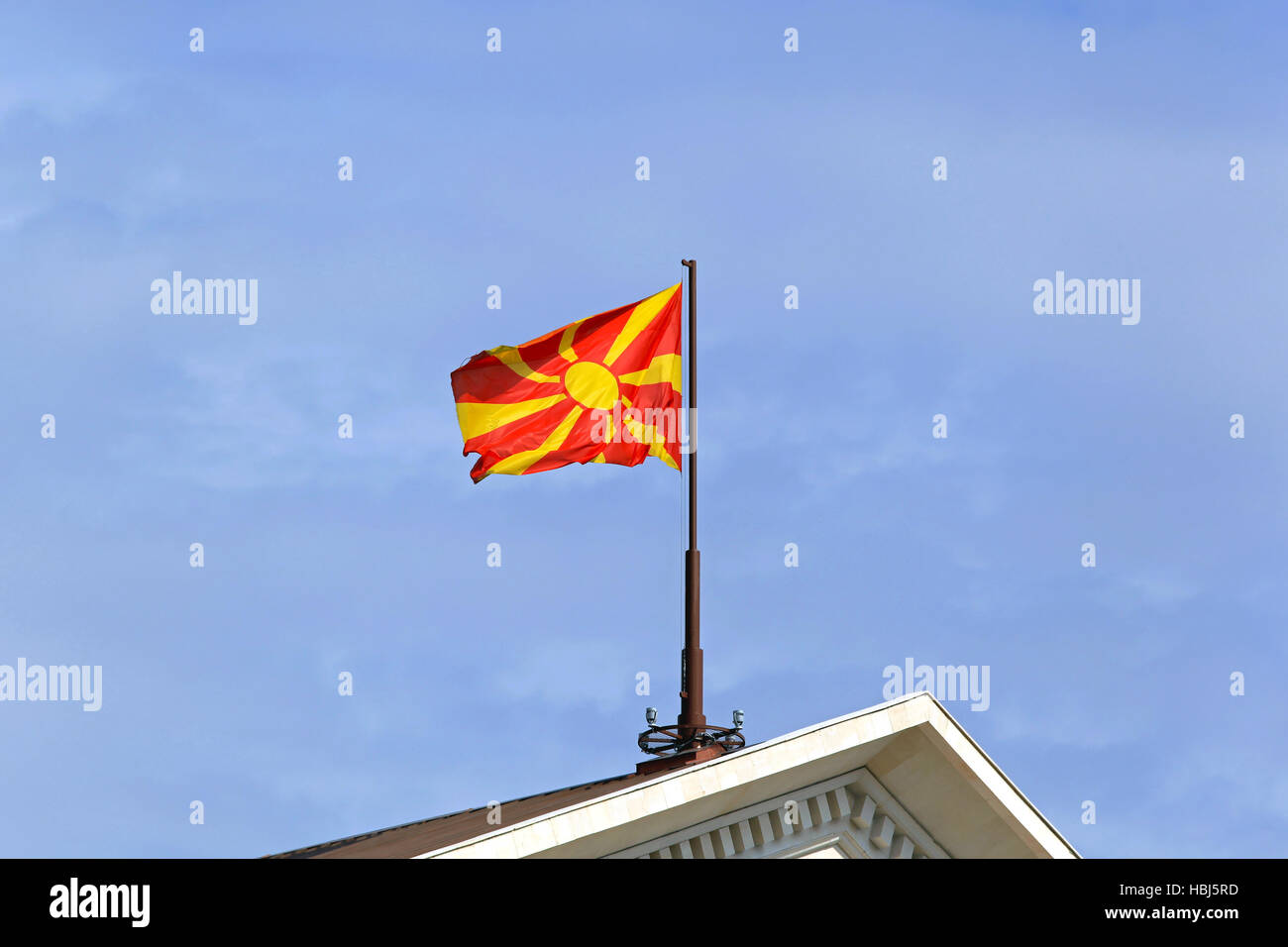 Bandiera della Macedonia Foto Stock