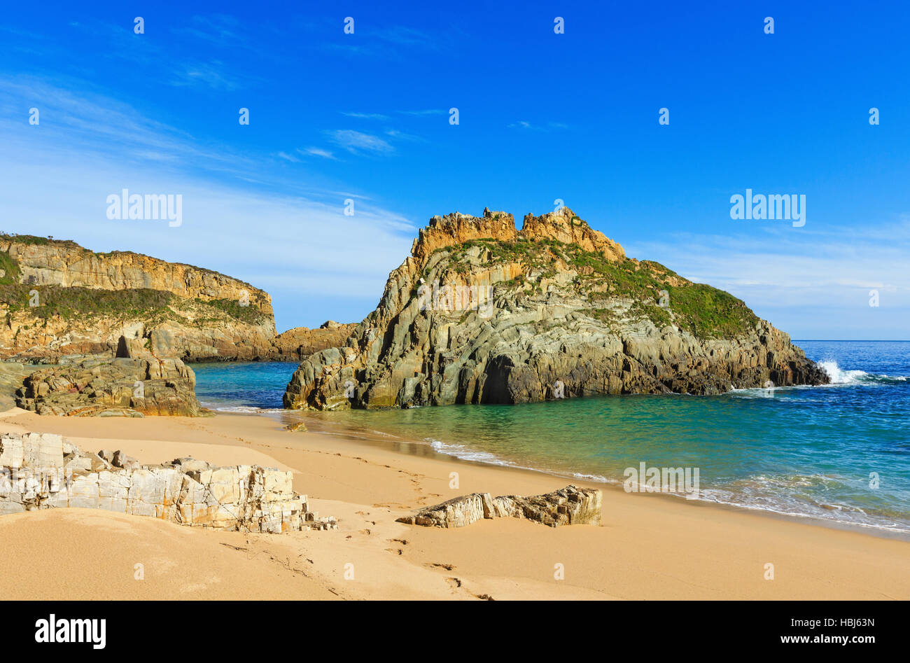 Spiaggia Mexota (Spagna). Foto Stock