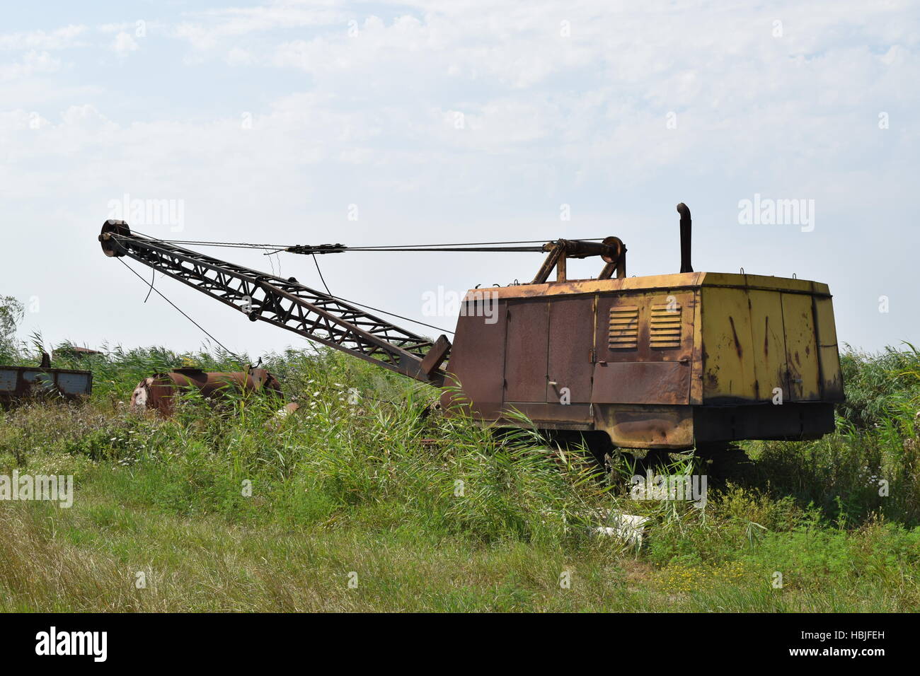 Vecchia cava nei pressi del dragline Foto Stock