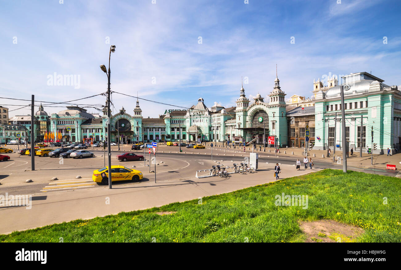 Stazione ferroviaria Belorussky. Mosca Foto Stock
