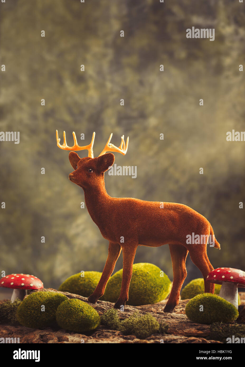 Autunno fantasy scenic con il modello di cervi etc Foto Stock