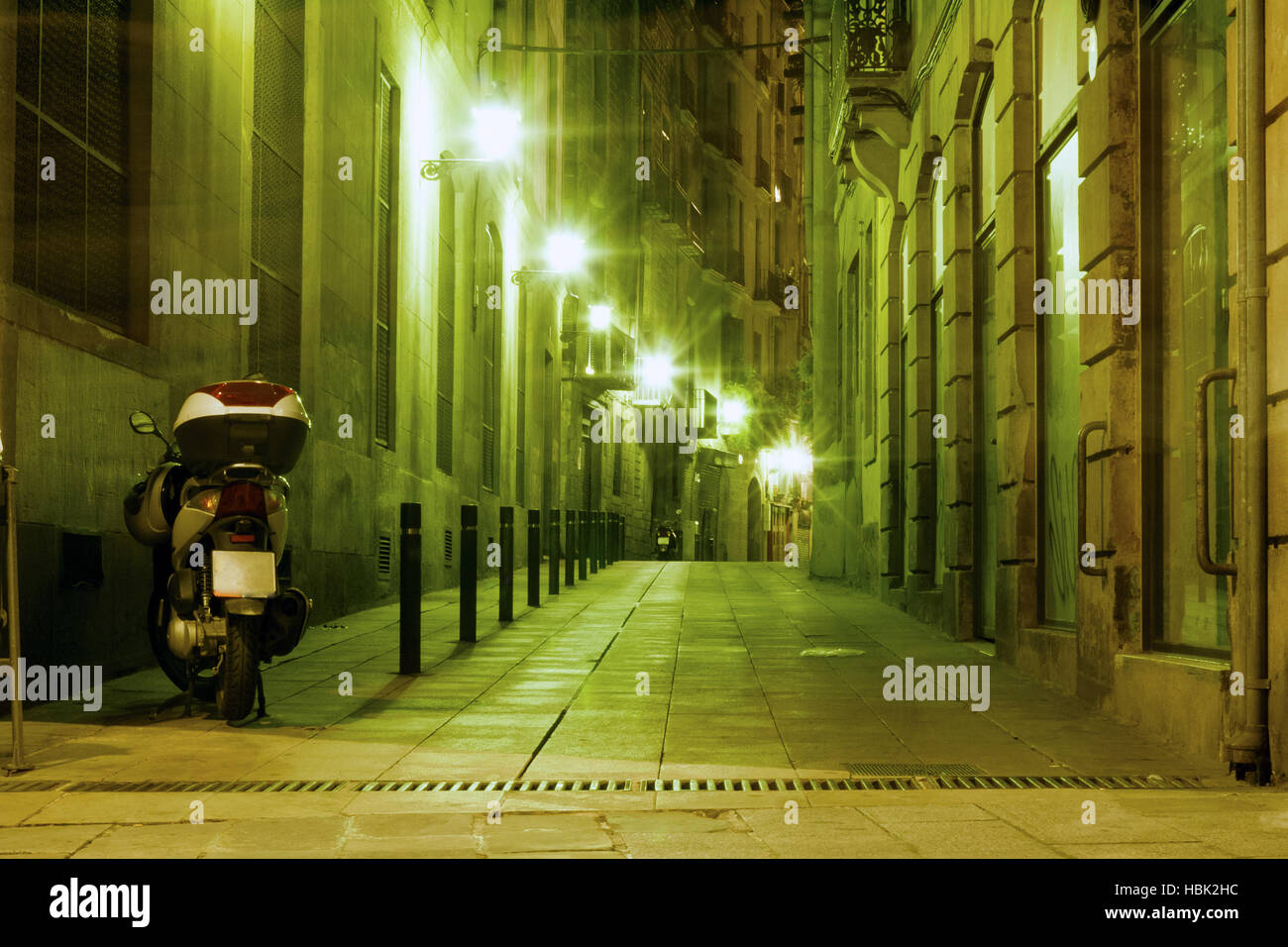 Notte di Barcellona Foto Stock