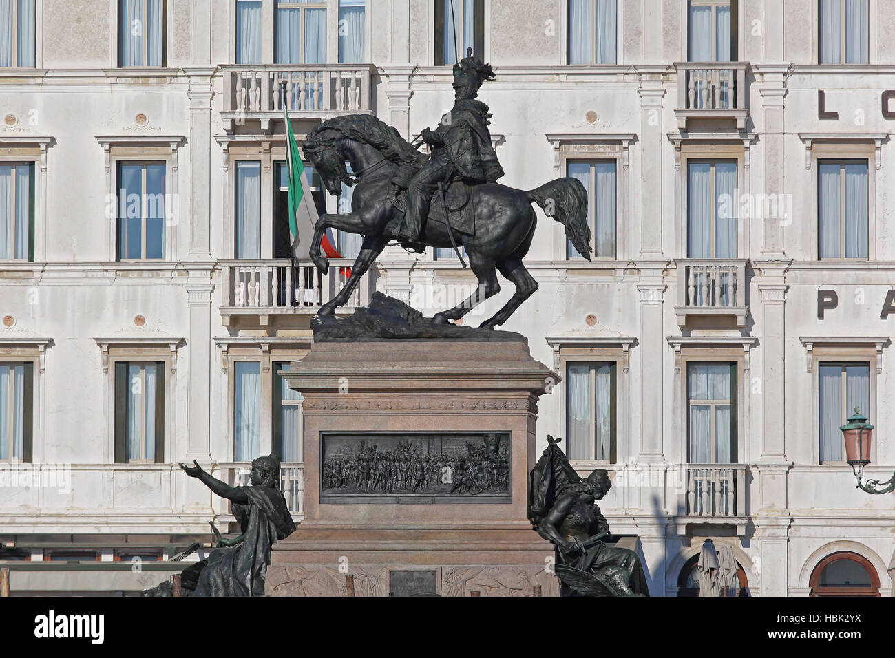Equestre di Vittorio Emanuele II Venezia Foto Stock