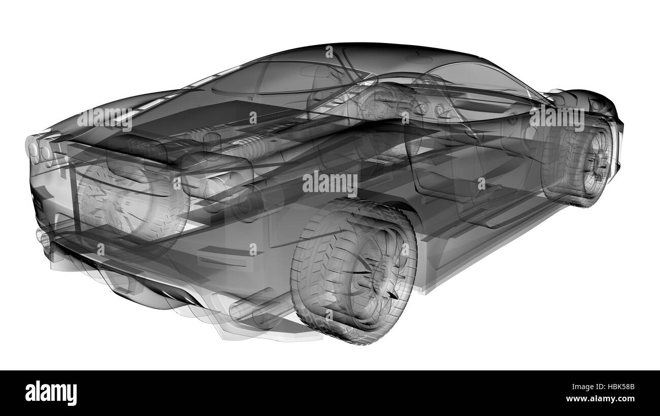 Trasparente auto sportiva Foto Stock