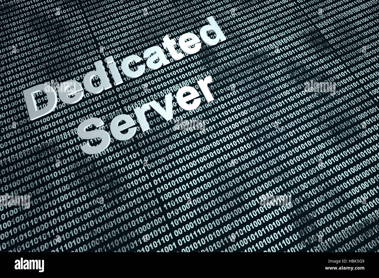 Server dedicato sfondo binario Foto Stock