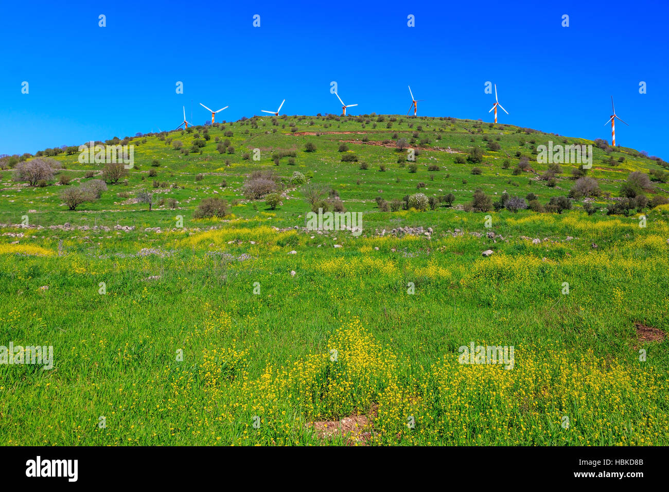 Il numero di pittoreschi mulini a vento Foto Stock