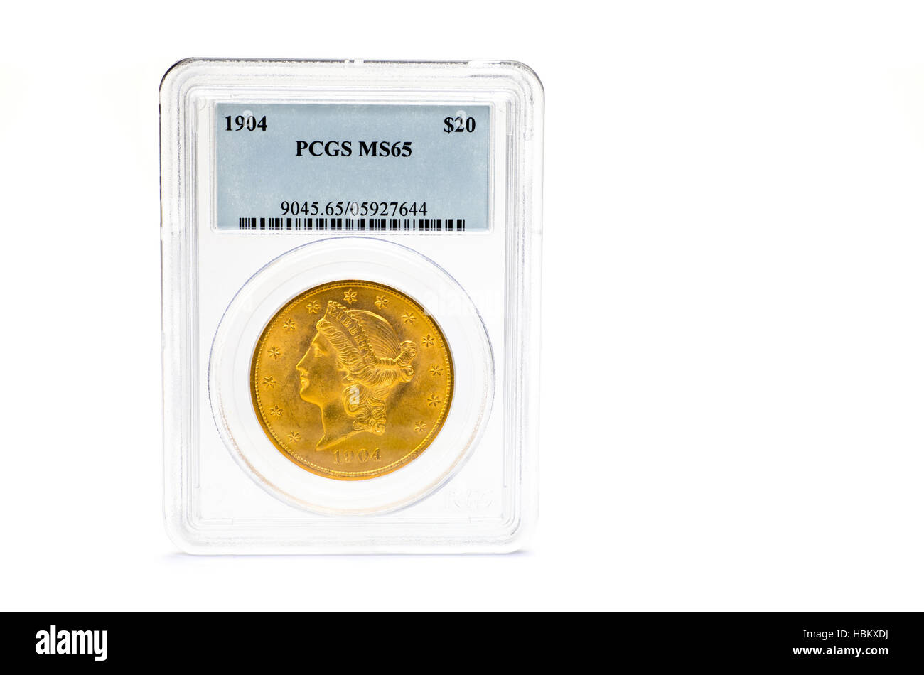 Sigillato dollar moneta d'oro 1904 Foto Stock