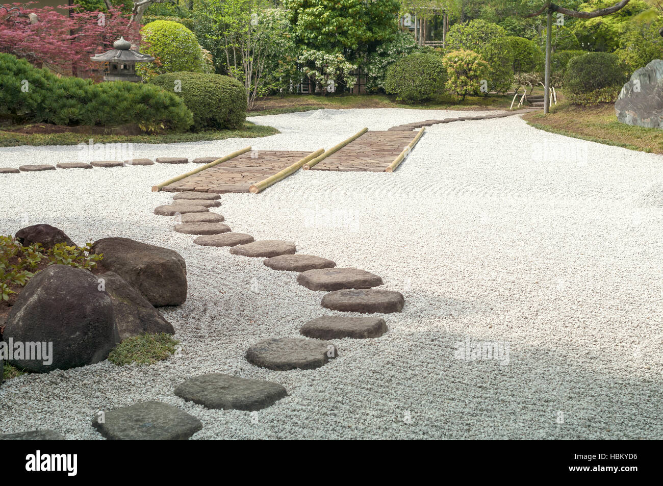giardino Zen Foto Stock