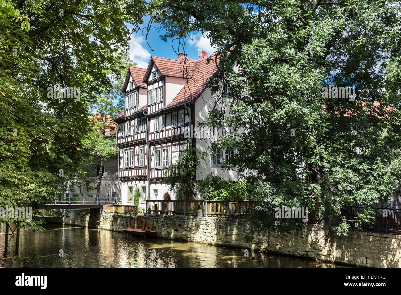 Fachwerk house di Erfurt Foto Stock