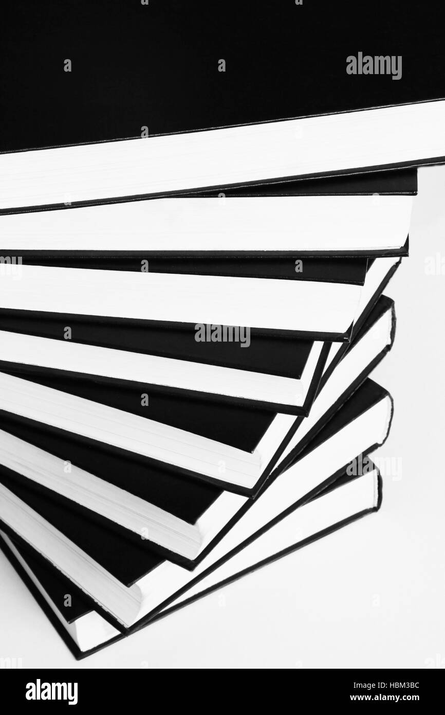 Libri pattern isolato su bianco Foto Stock