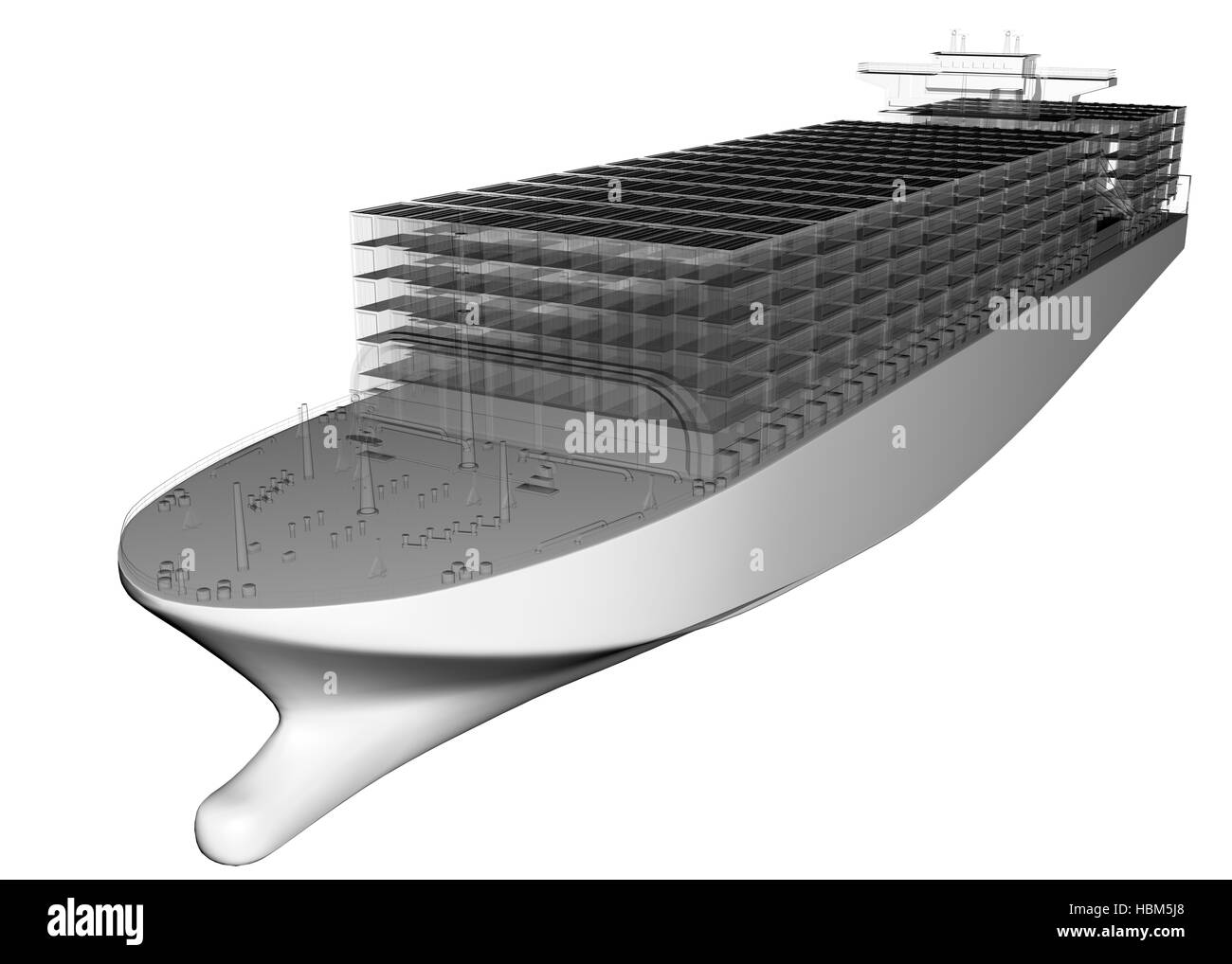 Isolato trasparente nave cisterna Foto Stock