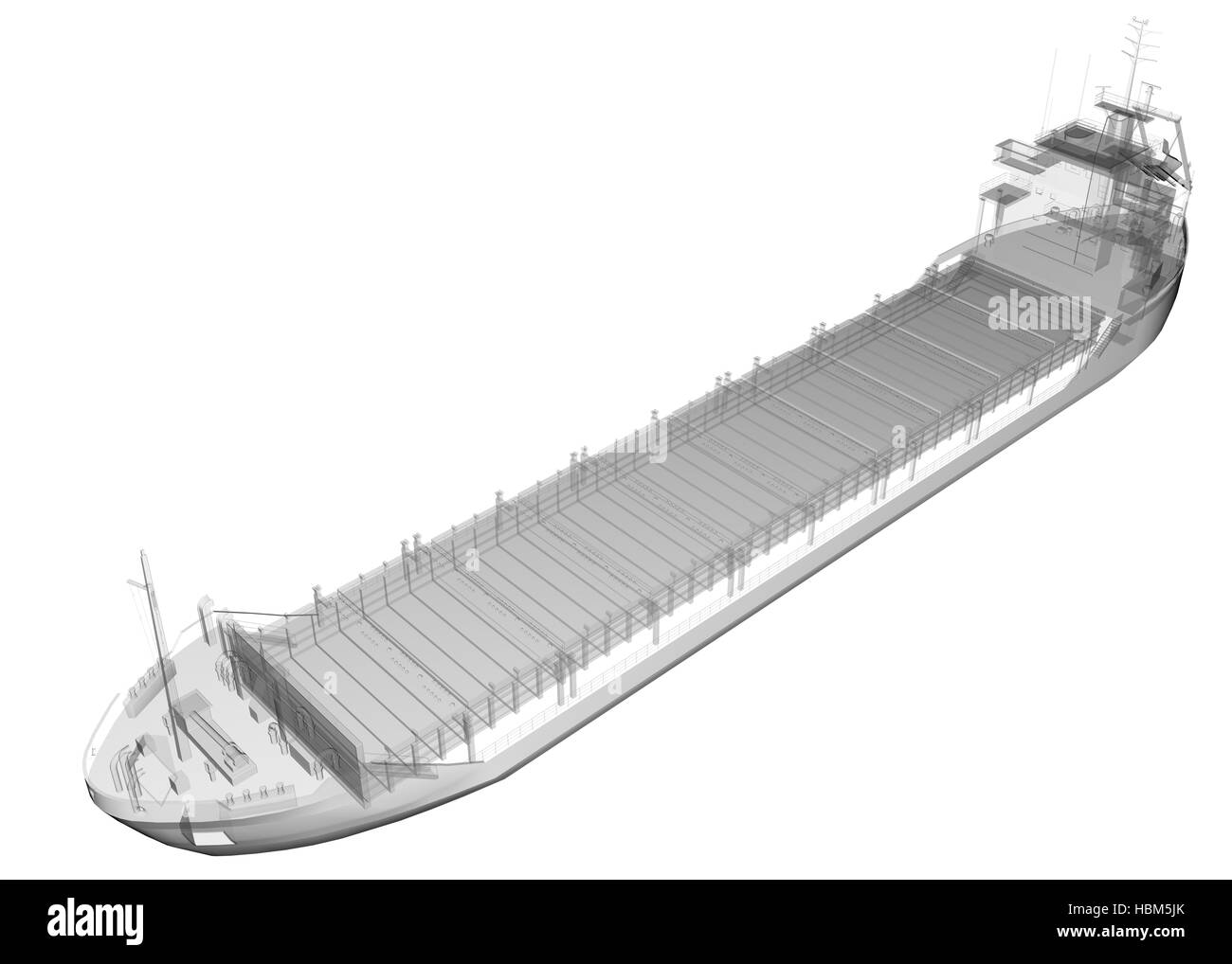 Isolato trasparente nave cisterna Foto Stock