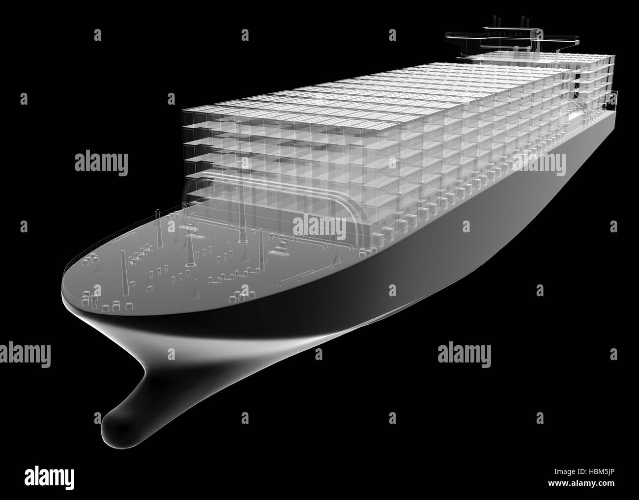 Isolato trasparente nave cisterna Foto Stock