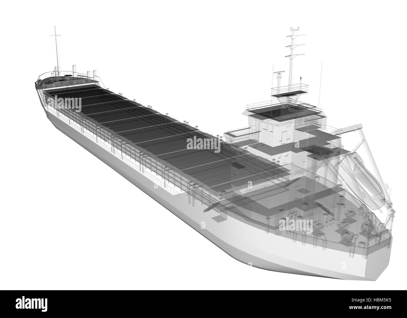 Isolato trasparente nave cisterna Foto Stock