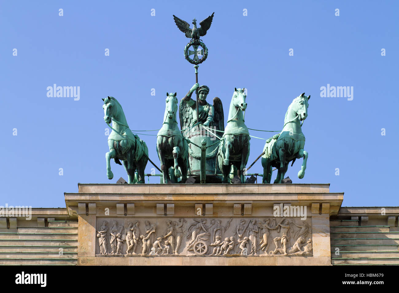 Porta di Brandeburgo 001. Berlin Foto Stock