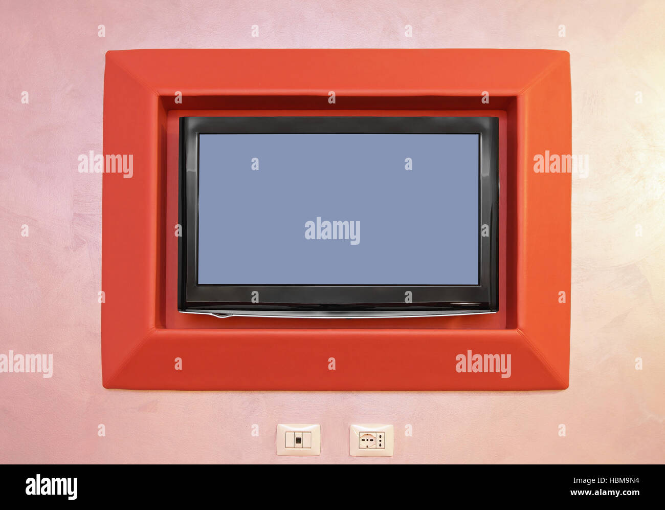 TV a parete Foto Stock