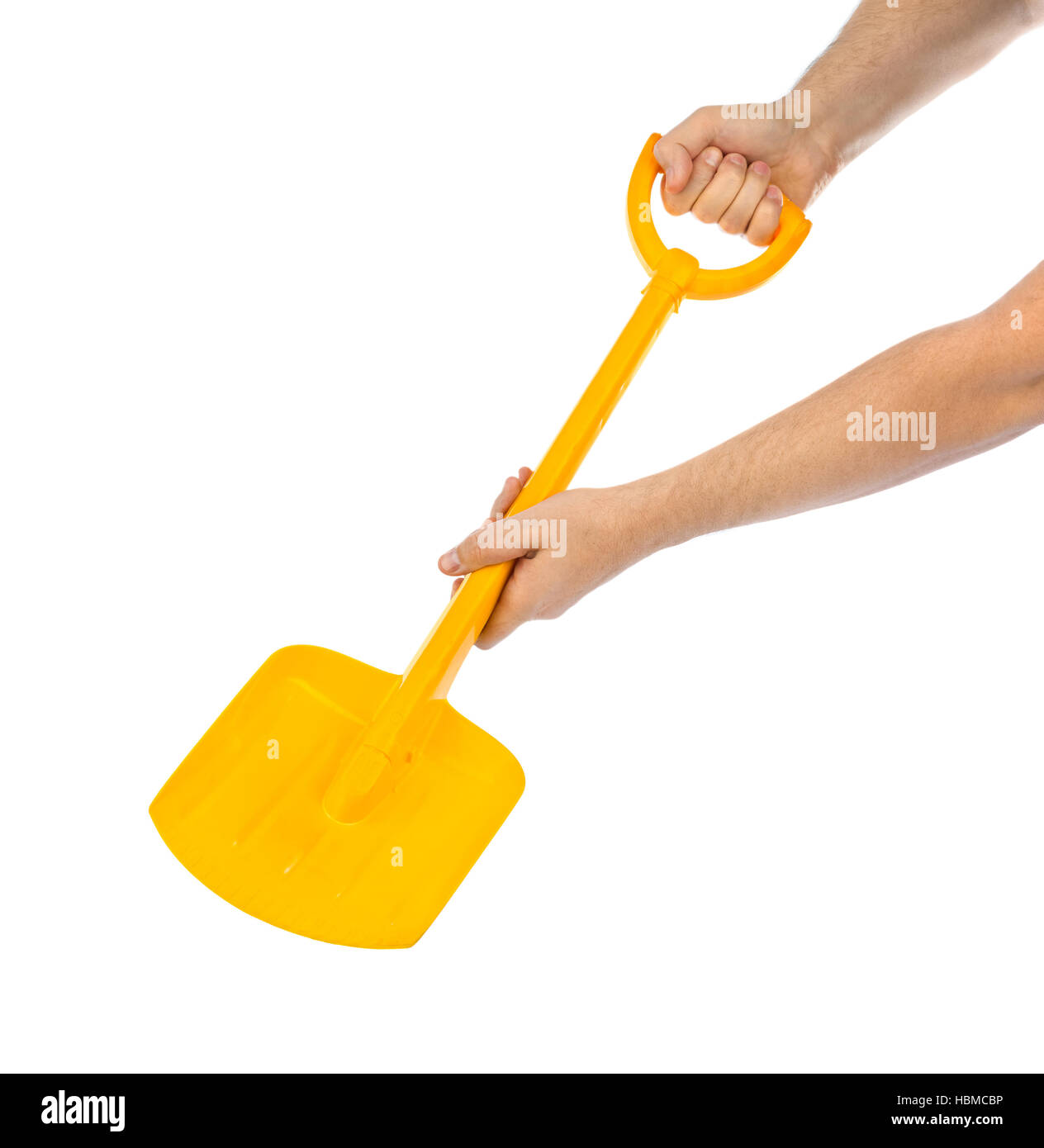 Le mani con la pala Foto Stock