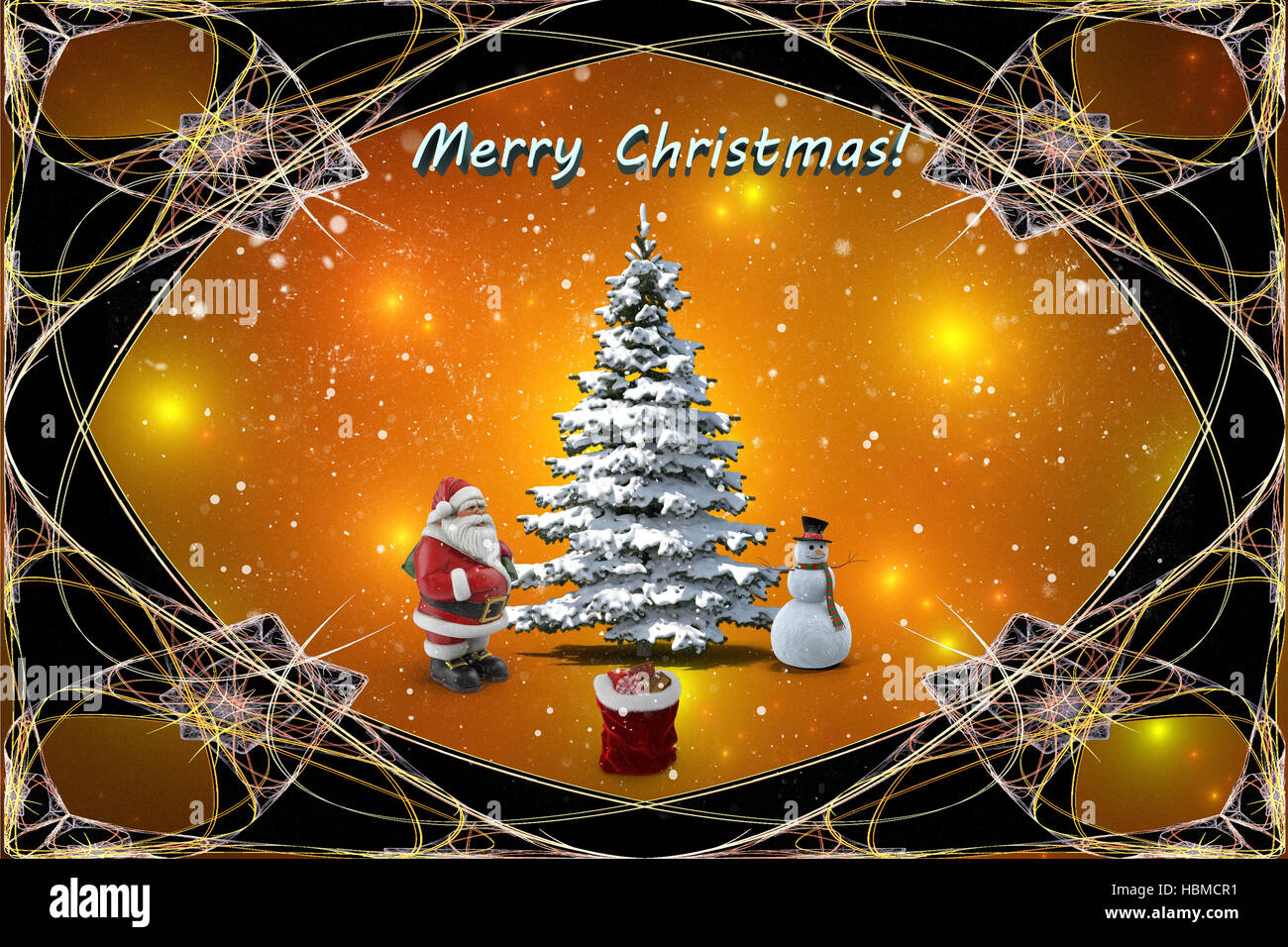 Splendidamente progettato gli auguri di Natale. Foto Stock