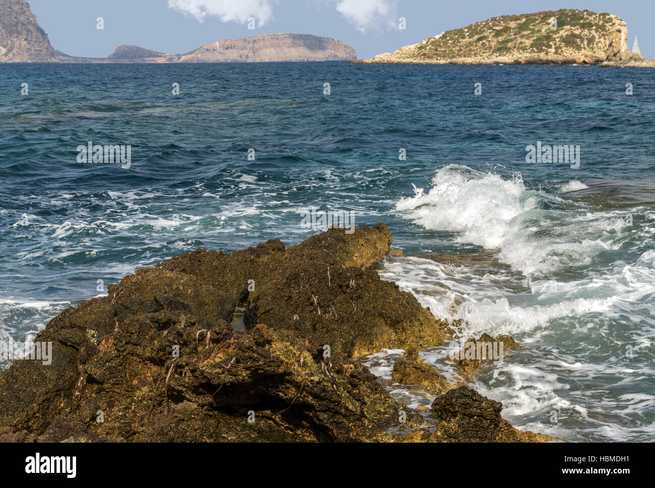 Isola di Ibiza, la spiaggia e il mare Foto Stock
