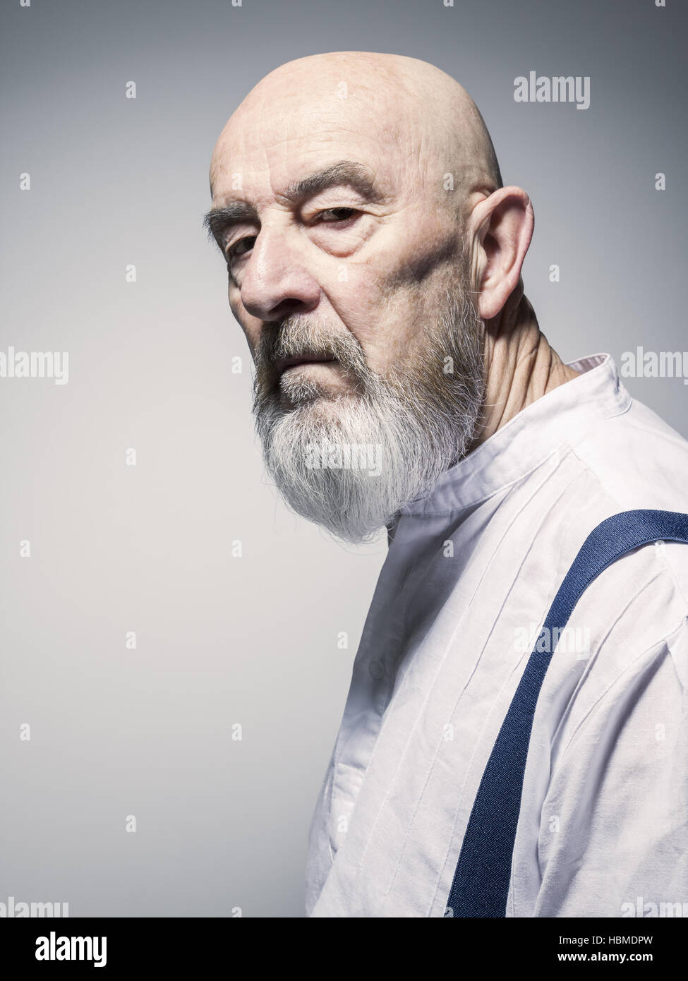 Strane uomo vecchio ritratto Foto Stock