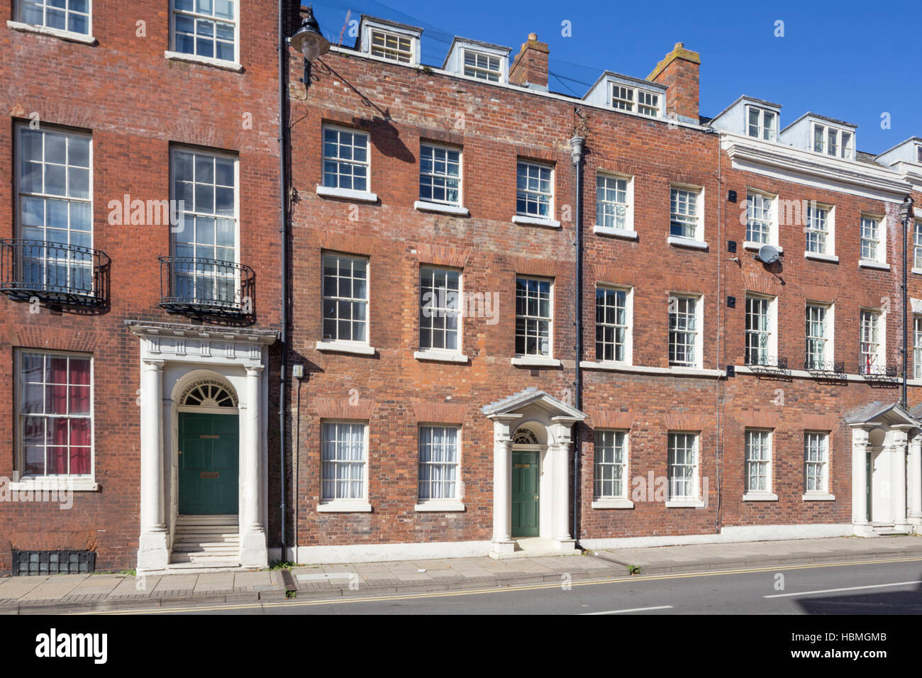 Architettura georgiana nella città di Worcester, England Regno Unito Foto Stock