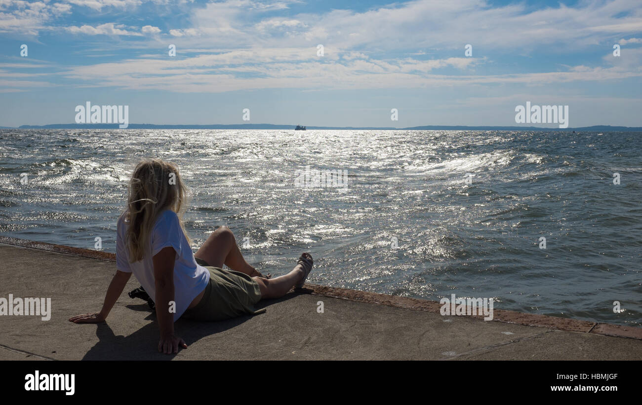 Vista sul mare Foto Stock