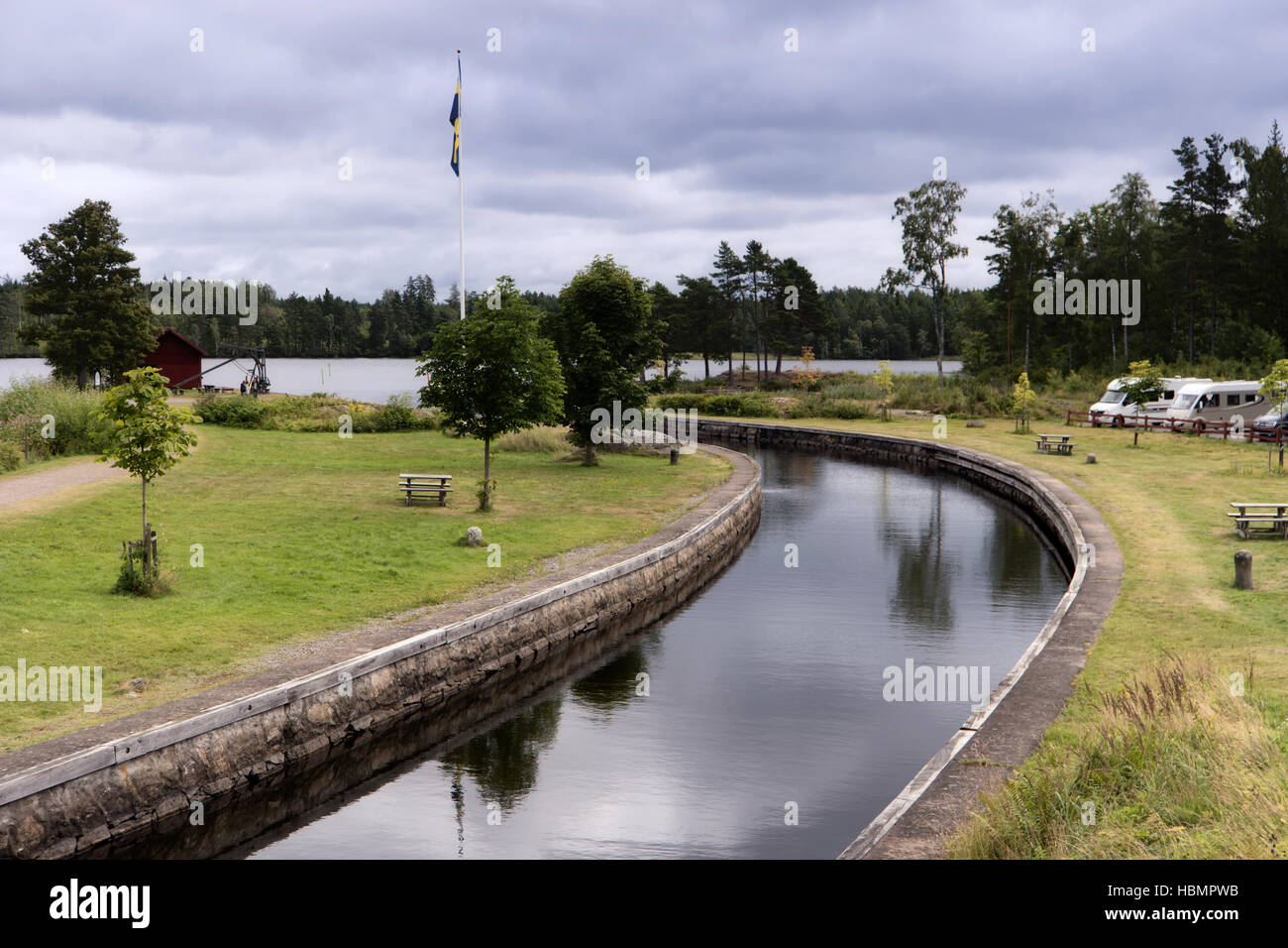 Goeta Canal a Forsvik in Svezia Foto Stock