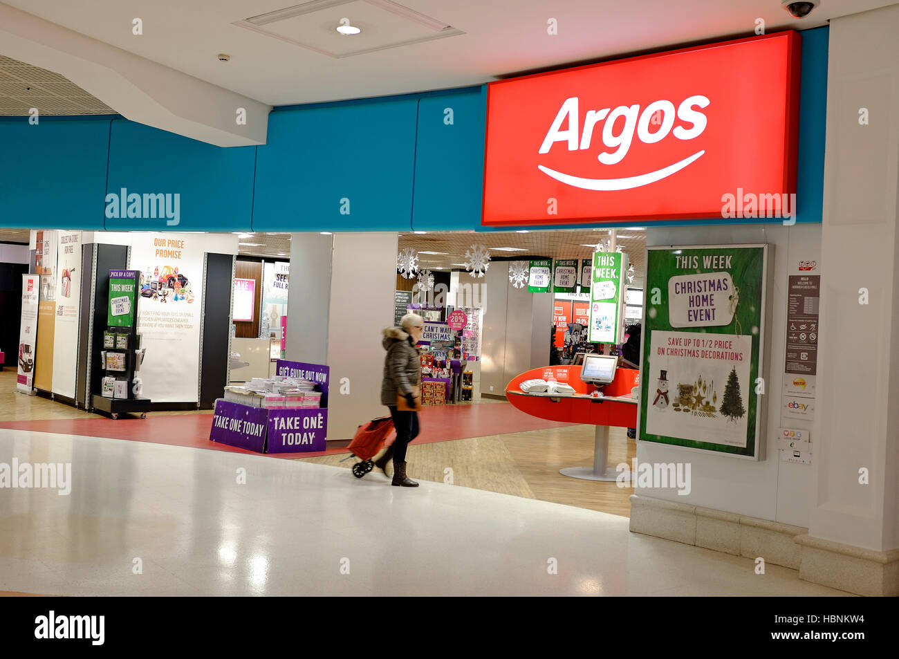 Argos store, castello mall, Norwich, Norfolk, Inghilterra Foto Stock
