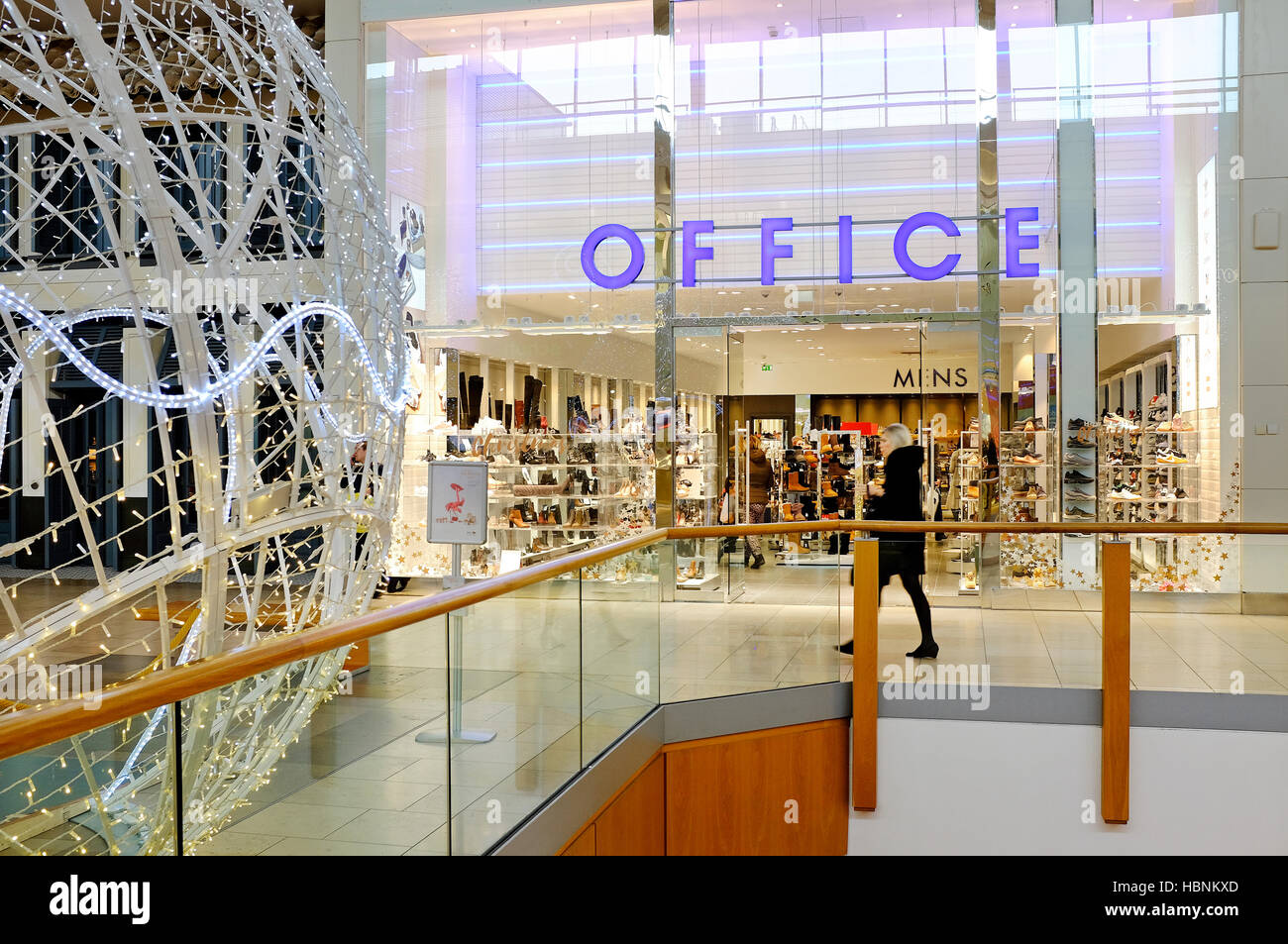 Office store, chapelfield shopping mall, Norwich, Norfolk, Inghilterra Foto Stock