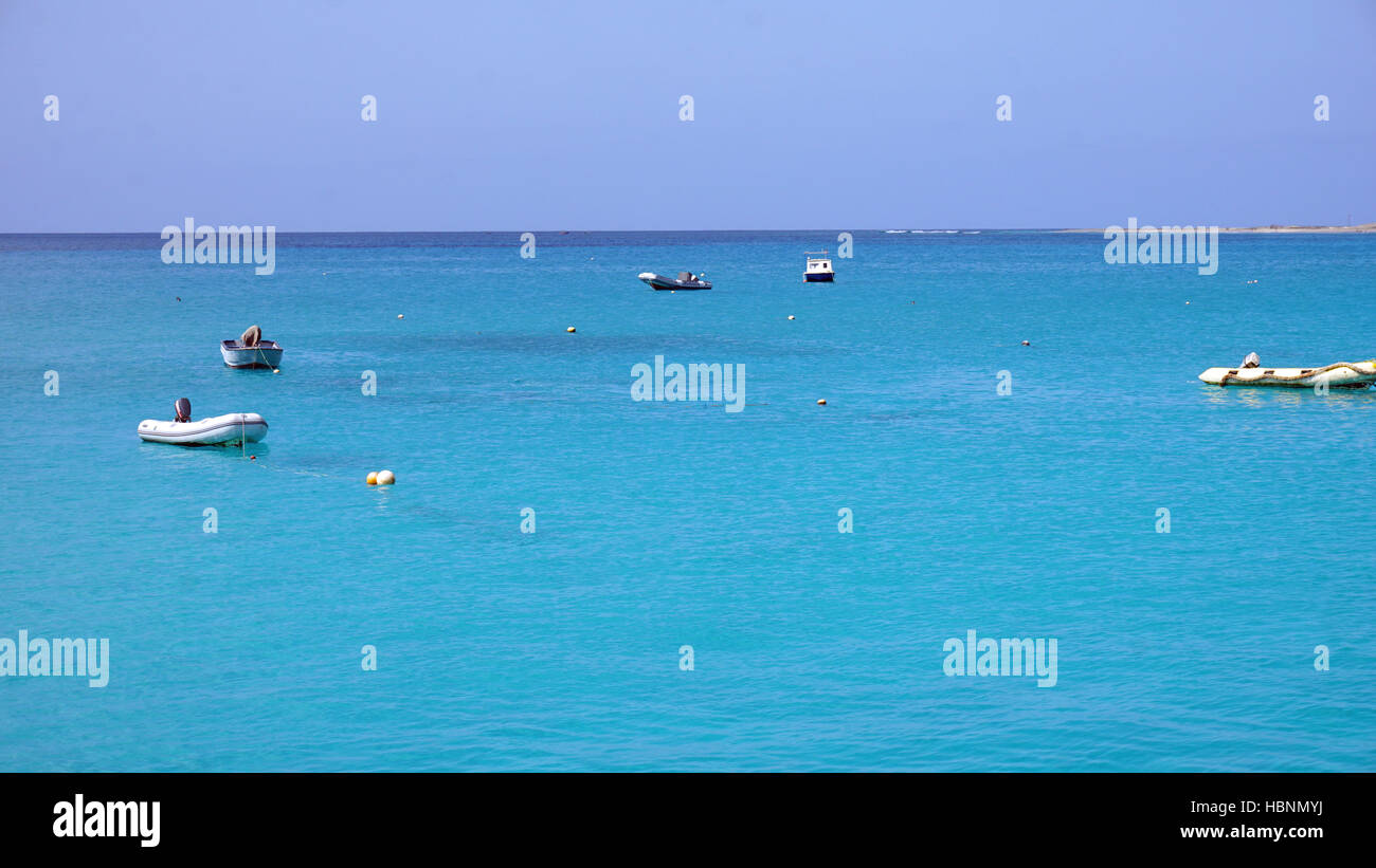 Sulla spiaggia di Capo Verde Foto Stock