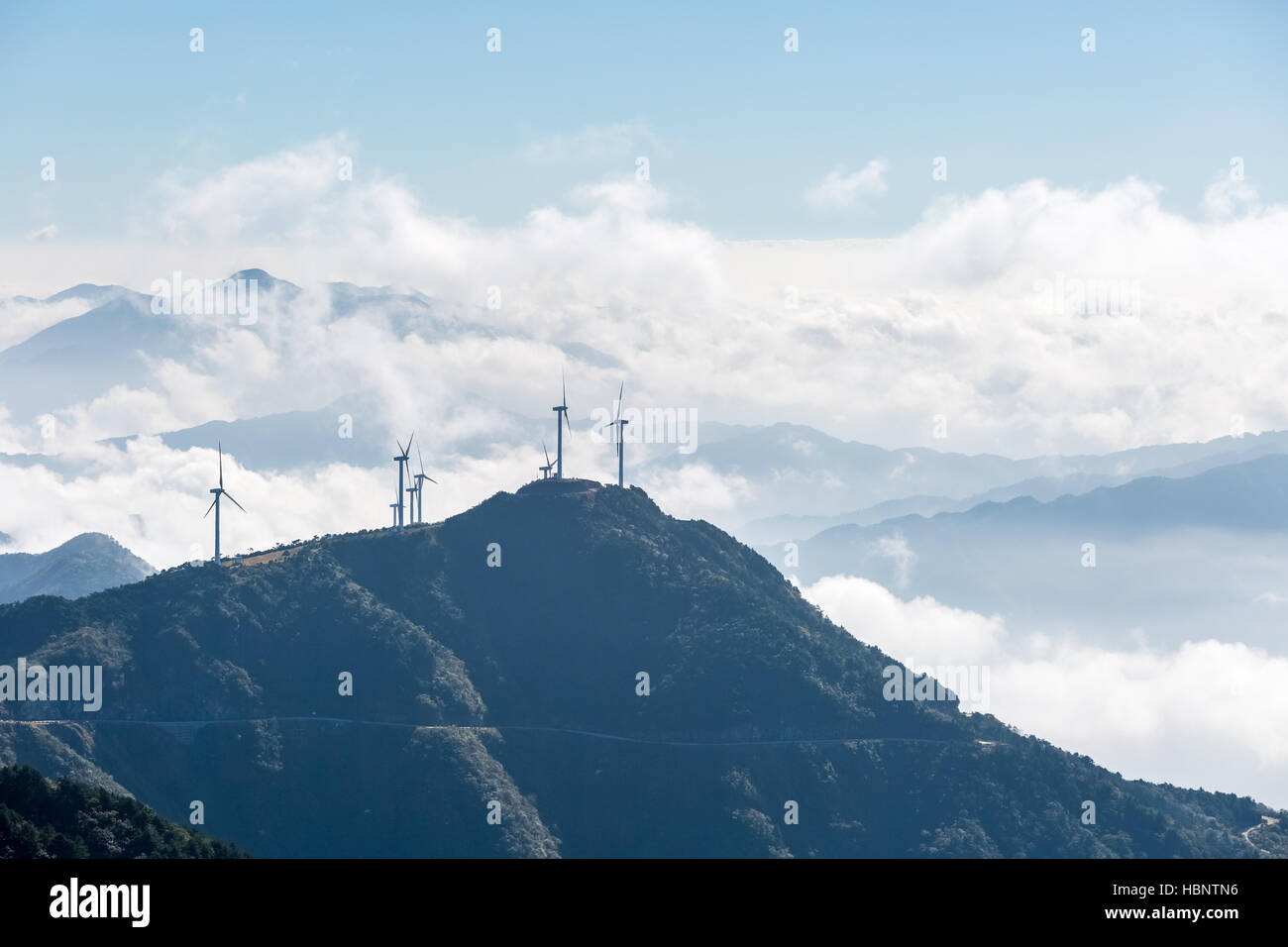 Navigazione wind farm Foto Stock