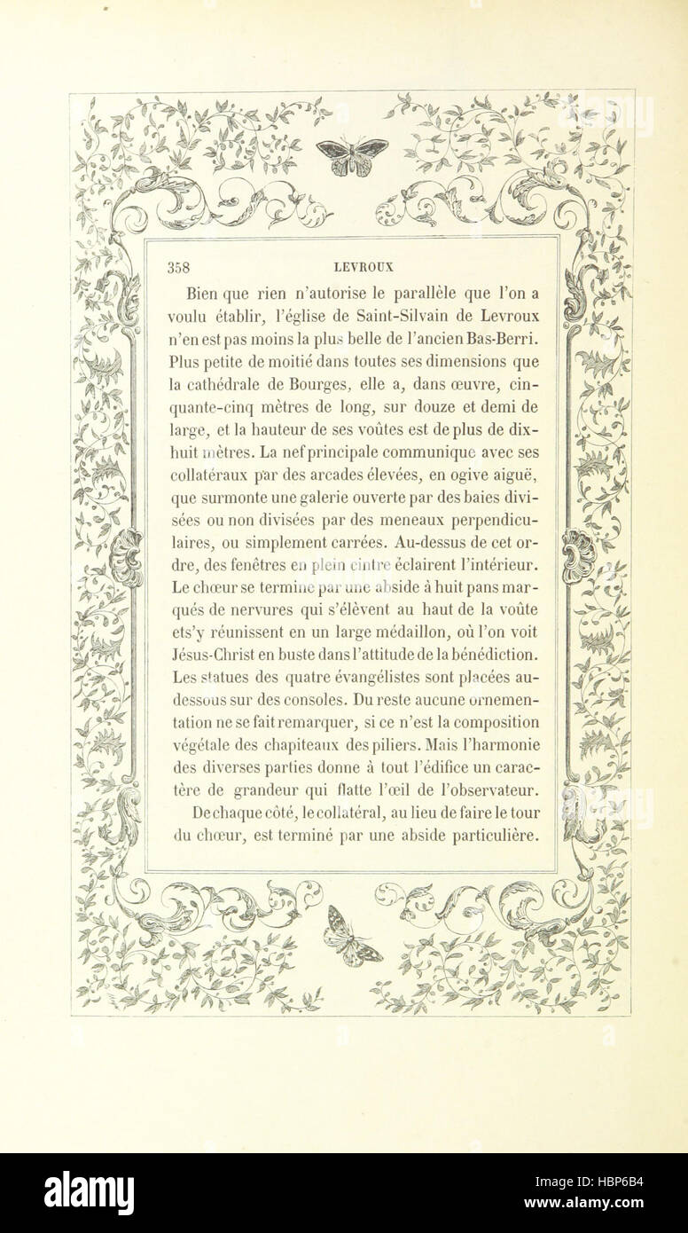 Esquisses pittoresques sur le département de l'Indre. Texte par MM. De La Tramblais, De La Villegille, et J. de Vorys. Dessins par I. Meyer immagine presa da pagina 452 di 'Esquisses pittoresques sur le Foto Stock