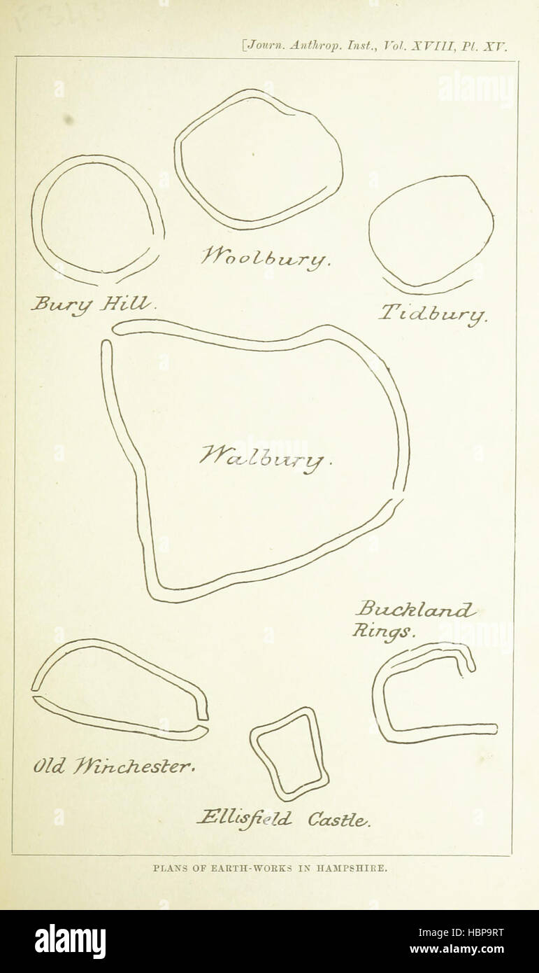 La distribuzione e la densità della vecchia popolazione britannica di Hampshire. (Ristampato dall'Ufficiale dell'Istituto antropologico, Maggio, 1889.) immagine presa da pagina 15 di "distribuzione e densità Foto Stock