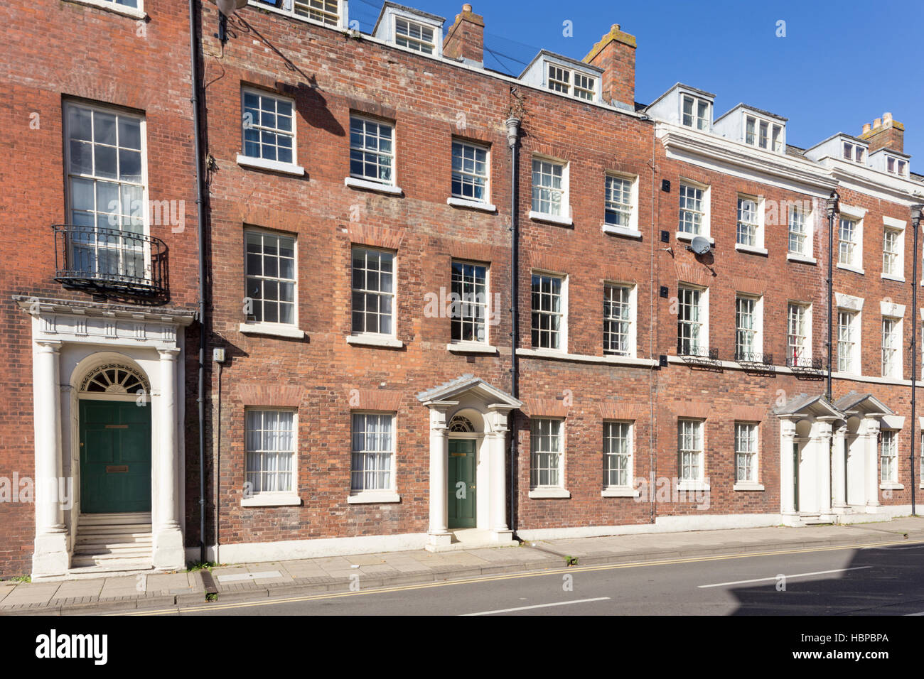 Architettura georgiana nella città di Worcester, England Regno Unito Foto Stock