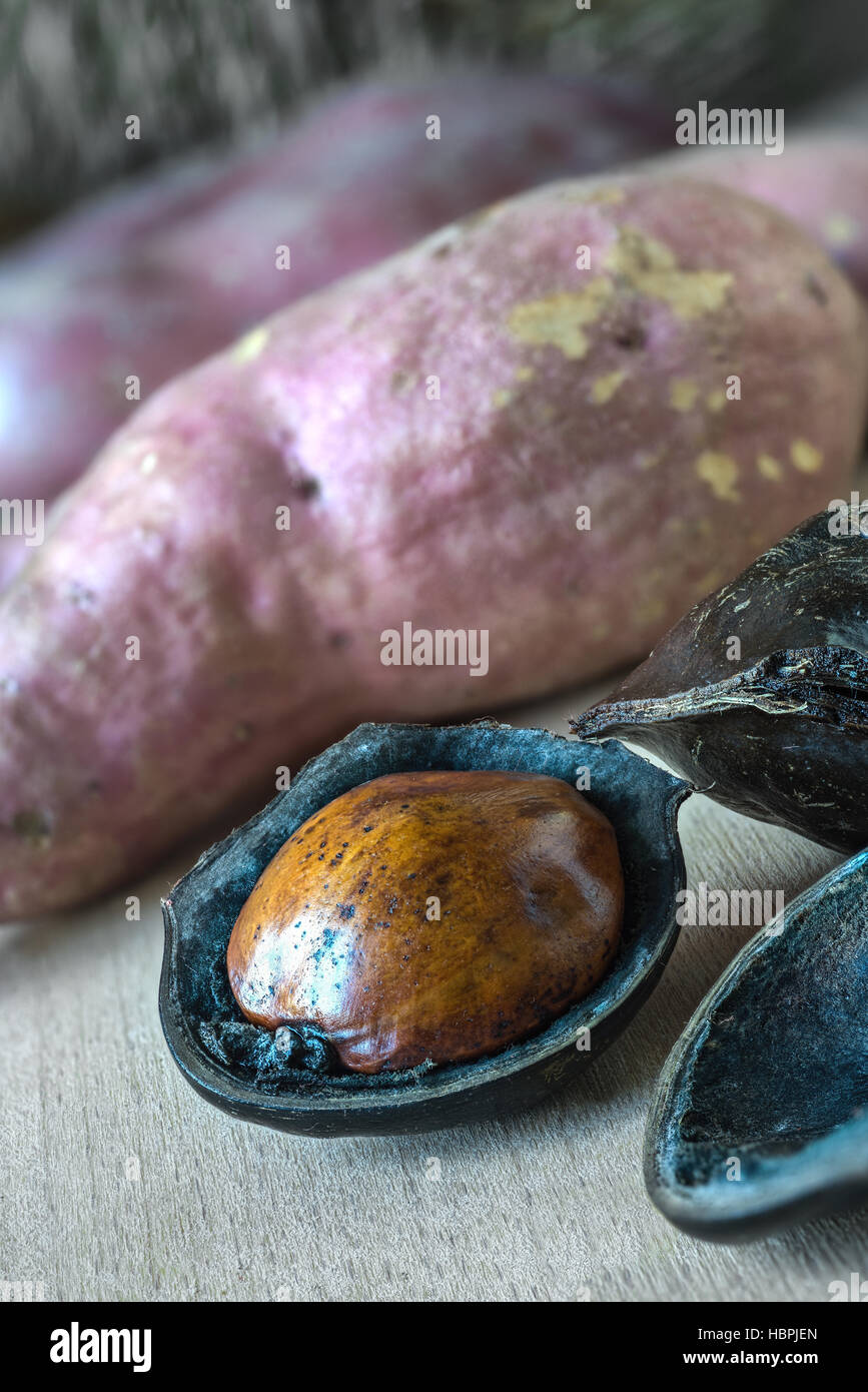 Cucina asiatica: Jenkol - Cane di frutta Foto Stock