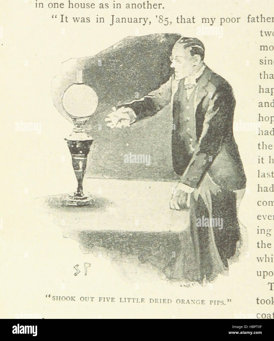 Questa immagine è tratta da pagina 126 di "le avventure di Sherlock Holmes", che mostra scene, personaggi, eventi della trama, ambientazioni di Londra, e interazioni con le illustrazioni. Foto Stock