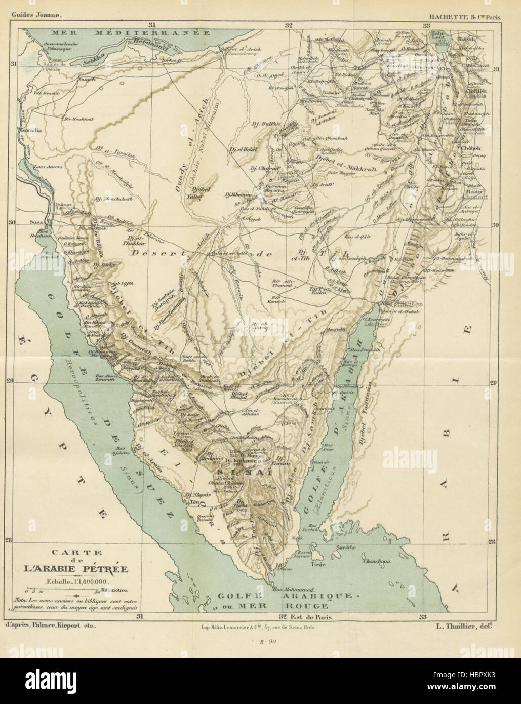 Immagine presa da pagina 59 di 'La Péninsule sinaïtique ... Une carte. (Extrait du Guide-Joanne "Syrie-Palestine.") immagine presa da pagina 59 di 'La Péninsule sinaïtique Foto Stock