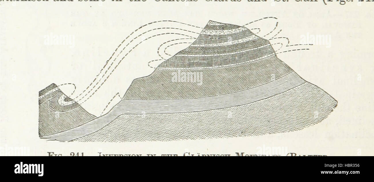 Questa immagine illustra i concetti tratti da un libro di testo geologico, tra cui formazioni rocciose, proprietà minerali, processi geologici e lo sviluppo della crosta terrestre. Esso mette in evidenza lo studio dei periodi geologici e la classificazione e le caratteristiche di varie rocce e minerali. Foto Stock