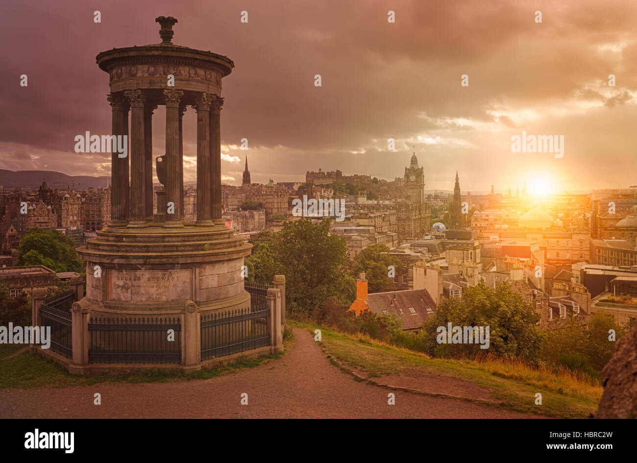 Calton Hill in Edinburgh Foto Stock